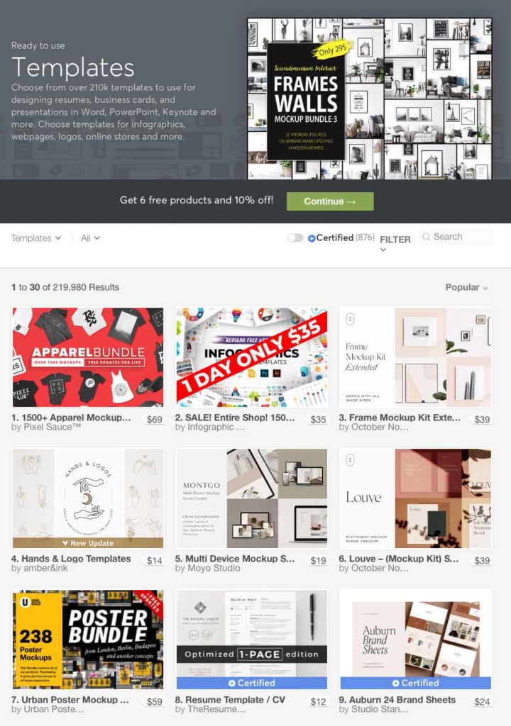 6 Creative-Market-Templates